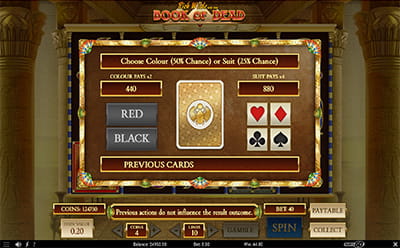 Book of Dead Slot Bonus game
