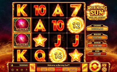 The Burning Sun Slot Game at the King Billy Ghanaian Online Casino