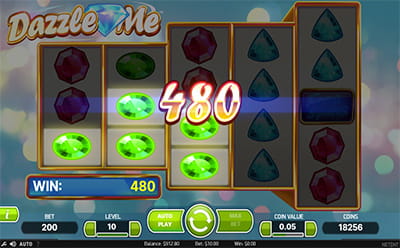 Dazzle Me Slot Bonus game