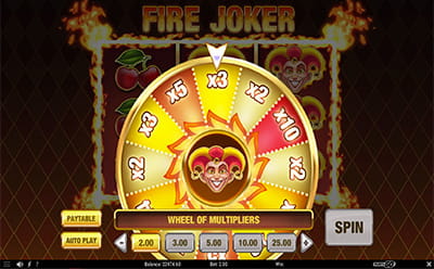 Fire Joker Slot Bonus game