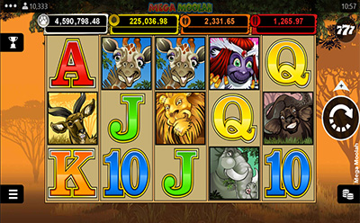 The Mega Moola Slot Game at the JackpotCity GH Online Casino