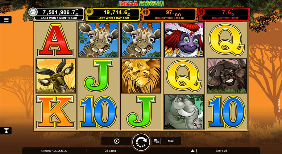 Mega Moolah play online for free